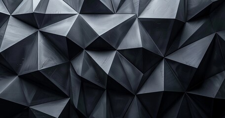 Black abstract background with geometric shapes.