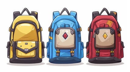 Wall Mural - A sporty mans backpack with functional design and urban style, perfect for promoting outdoor gear.