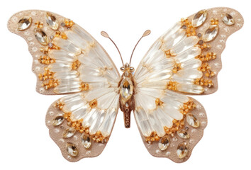 Wall Mural - PNG Butterflies jewelry brooch white background. AI generated Image by rawpixel.