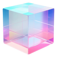 Wall Mural - PNG Cube crystal shape toy.