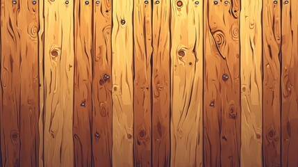 Sticker - A cartoon style comic background featuring wooden materials with a textured surface is perfect for enhancing game walls and user interface designs