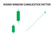 © Salman - Rising Window Candlestick Chart Patterns for Trading. Japanese candlestick pattern crypto trading analytics. Cryptocurrency trade chart pattern. Vector cryptocurrency graph.