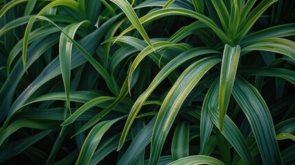 Wall Mural - Detailed View of Chlorophytum comosum Plant