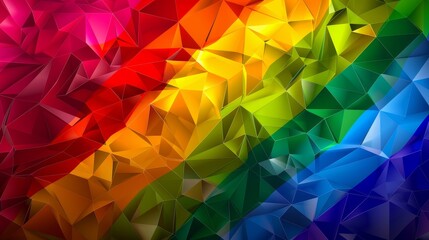 Wall Mural - A vibrant abstract design of a rainbow flag