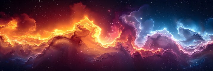 Aufkleber - Awe Inspiring Celestial Storm Dramatic Skies Ablaze with Cosmic Energy and Lightning
