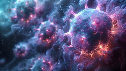 Fototapete - Captivating Cosmic Convergence A Mesmerizing Interplay of Celestial Forces and Atomic Energies