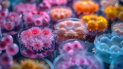 Poster - Captivating Kaleidoscope of Vibrant Aquatic Organisms Showcasing the Beauty and Diversity of Underwater Life