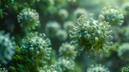 Poster - Captivating Microscopic View of Verdant Plant Life in Natural Setting