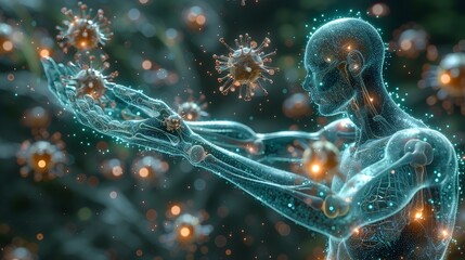 Poster - Luminous Cosmic Energies Flowing Through the Digital Realm