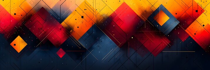 Wall Mural - Mesmerizing Chromatic Kaleidoscope of Abstract Geometric Shapes and Patterns
