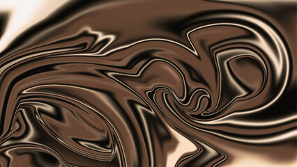 Wall Mural - Abstract chocolate liquid background with wave lines, Abstract chocolate coffee texture bright liquid colors.