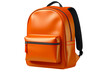 © NEW - Bright orange backpack with front pocket and black straps, perfect for school, travel, or outdoor adventures.