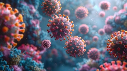 Poster - Microscopic Visualization of Coronavirus Outbreak for Medical Research and Healthcare Purposes