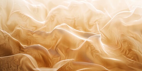 Wall Mural - abstract wavy texture of beige folds