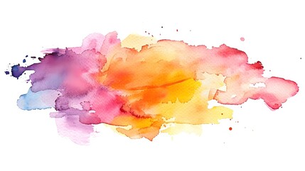 Leinwandbilder - Vibrant Watercolor Splash Evoking Ethereal Emotion and Creative Expression on Isolated White Background