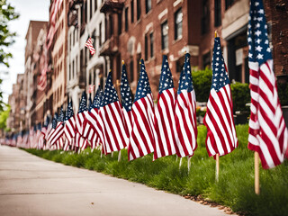 Wall Mural - flag on the street