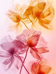Wall Mural - Gradient, trendy poppy with yellow pastel colours, generated with AI