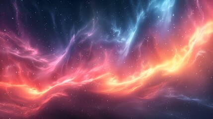 Poster - Vibrant Cosmic Swirl of Ionized Plasma in the Depths of the Astral Universe