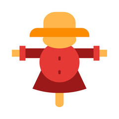 Poster - Scarecrow Flat Icon Design