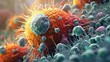 © ds17 - Cancer cells in the body close up