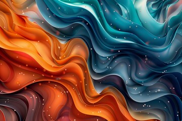 Wall Mural - abstract colorful 3d background by generative ai