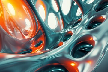 Wall Mural - abstract colorful 3d background by generative ai