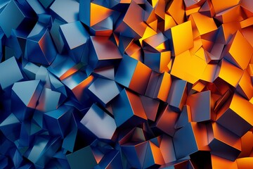 Wall Mural - abstract colorful 3d background by generative ai
