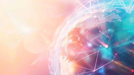 Global business network digital technology data exchange concept Business Intelligence and cloud computing digital marketing data processing and blockchain technology management : Generative AI