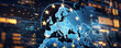 © Pixelmagic - Abstract map of the European Union with stars representing each country in blue and gold or yellow colors
