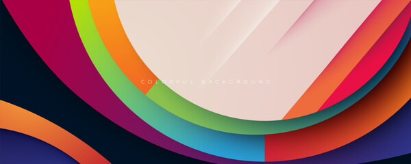 Poster - colorful abstract background dynamic shape composition design
