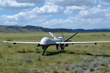 Wall Mural - Stealthy Unmanned Aerial Vehicle Evading Detection in Remote Wilderness Environment