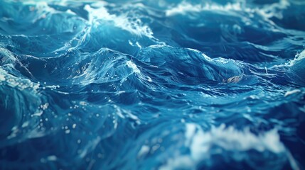 Wall Mural - Blue ocean waves