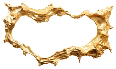 Poster - PNG Melting gold splash jewelry white background accessories.