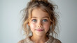 © elementalicious - Professional studio photo portrait of a cute little girl, lovely kid with naive face, adorable baby, a child with a emotional expression, widescreen 16:9
