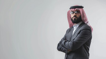 Arab businessman with kandora dress on