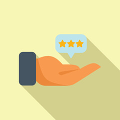 Sticker - Graphic illustration of a hand holding up a fivestar review sign, symbolizing quality service or satisfaction