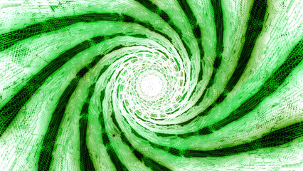 Wall Mural - abstract vortex with hypnotic stripes. motion. rotating and bending neon spiral optical illusion.