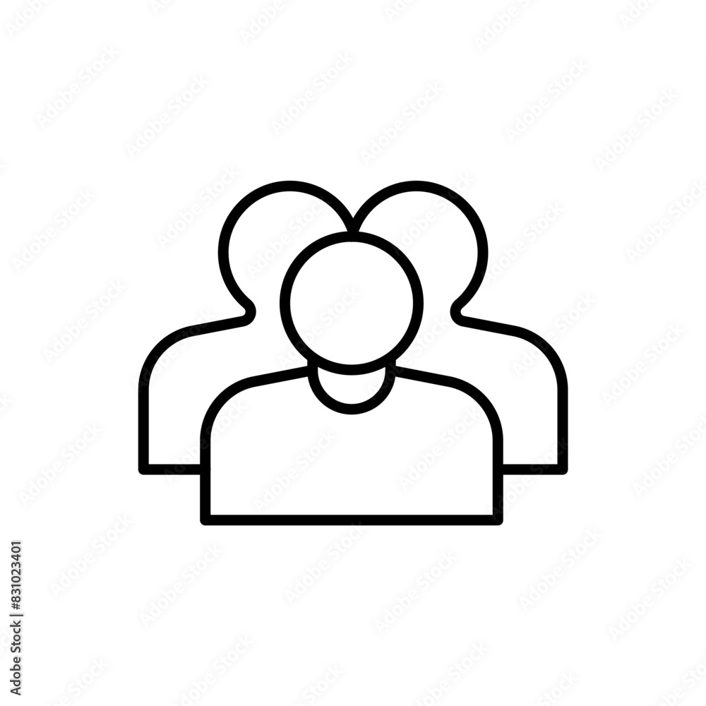 Bipolar disorder outline icons, minimalist vector illustration ,simple transparent graphic element .Isolated on white background