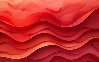 wavy red pattern background,abstract paper cut art style,web banner,wallpaper.