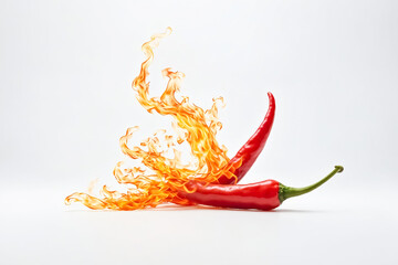 Poster - Hot Chili Peppers on Fire