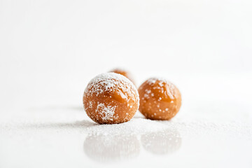 Canvas Print - Sugar-coated Balls on White Background