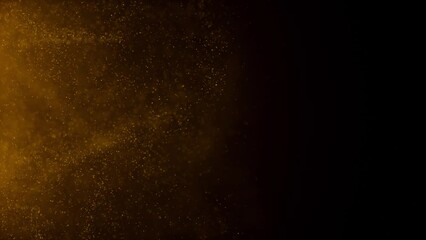 Sticker - Gold elegant dust particles background. Seamless loop 4K copy space
