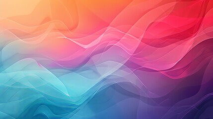 Wall Mural - A colorful wave pattern with blue, red, and yellow colors