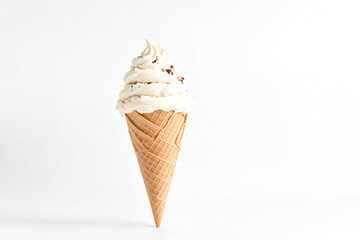 Poster - Vanilla Ice Cream Cone with Chocolate Chips