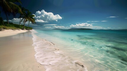 Canvas Print - tropical beach clear waters