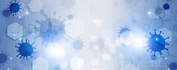 Wall Mural - virology medical banner