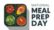 © Art & Stock - National Meal Prep Day, National Meal Prep Day poster, Typographic Design, United States,Food, Healthy, Fresh, Meal Prep Day, happy National Meal Prep Day, Meal Prep Day poster, poster, post, banner,