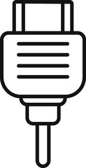 Poster - Vector icon of a power plug in black and white, suitable for electrical concepts