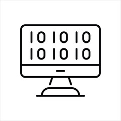 binary code vector icon
