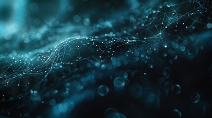 Digital abstract background for technological operations, neural networks, AI, data transmission and encryption, digital archives, audio and visual representations, scientific research. Copy space